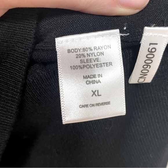 NWT New York & Company Black Sheer Puff Sleeve Button Cardigan, sz XL - Picture 5 of 8